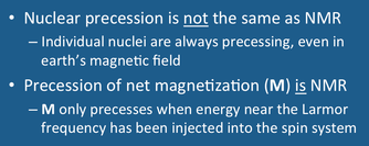 nuclear magnetization, NMR, precession