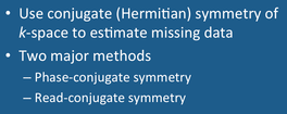 Conjugate (Hermitian) symmetry of k-space
