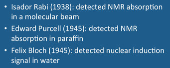 NMR, Rabi, Purcell, Bloch
