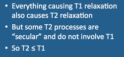 T1 and T2 relaxation times, NMR