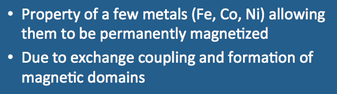 ferromagnetism, exchange coupling