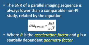 Parallel Imaging SNR